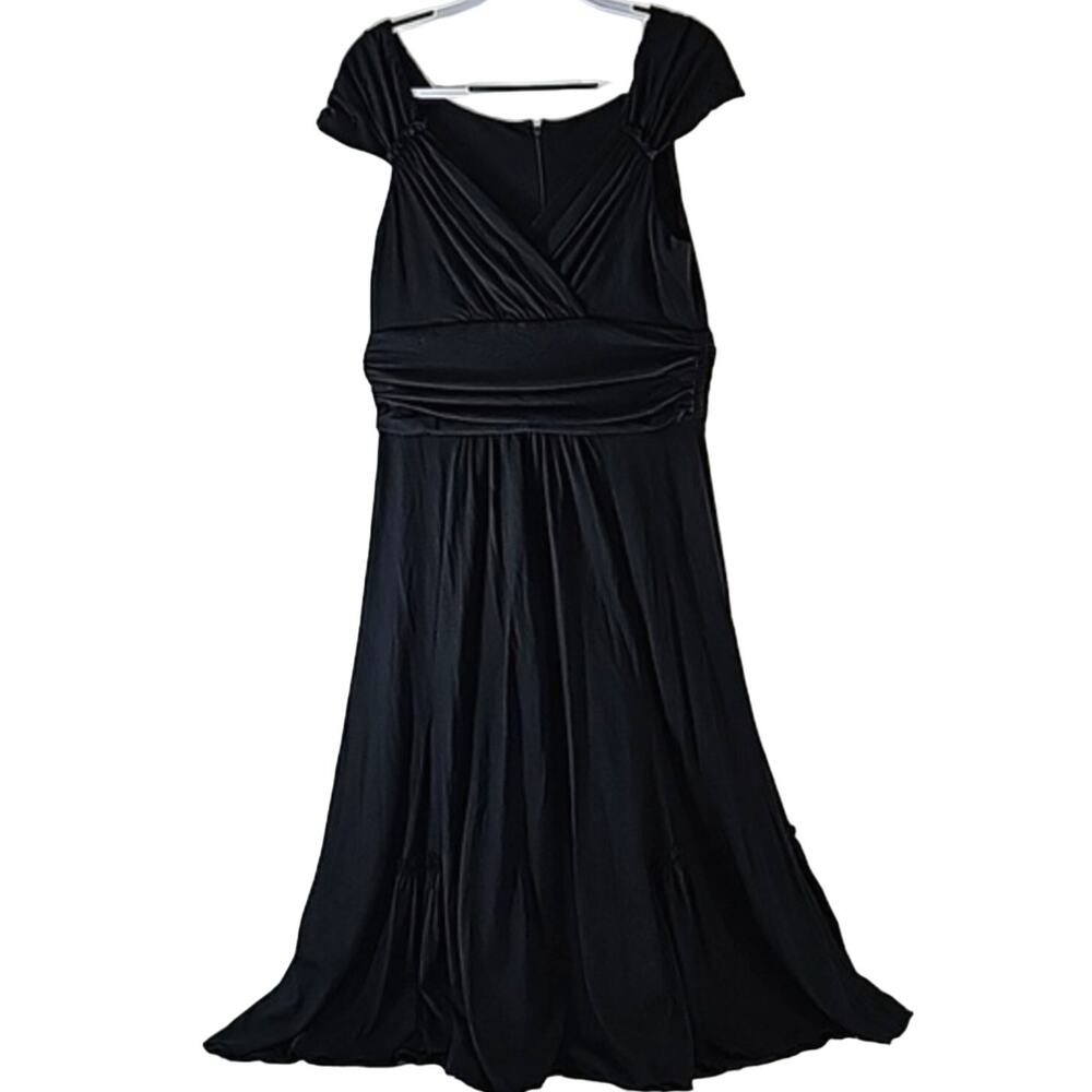 Peruvian Connection Womens Sz M Fonteyn Black Whimsigoth Fairy Grunge Midi Dress